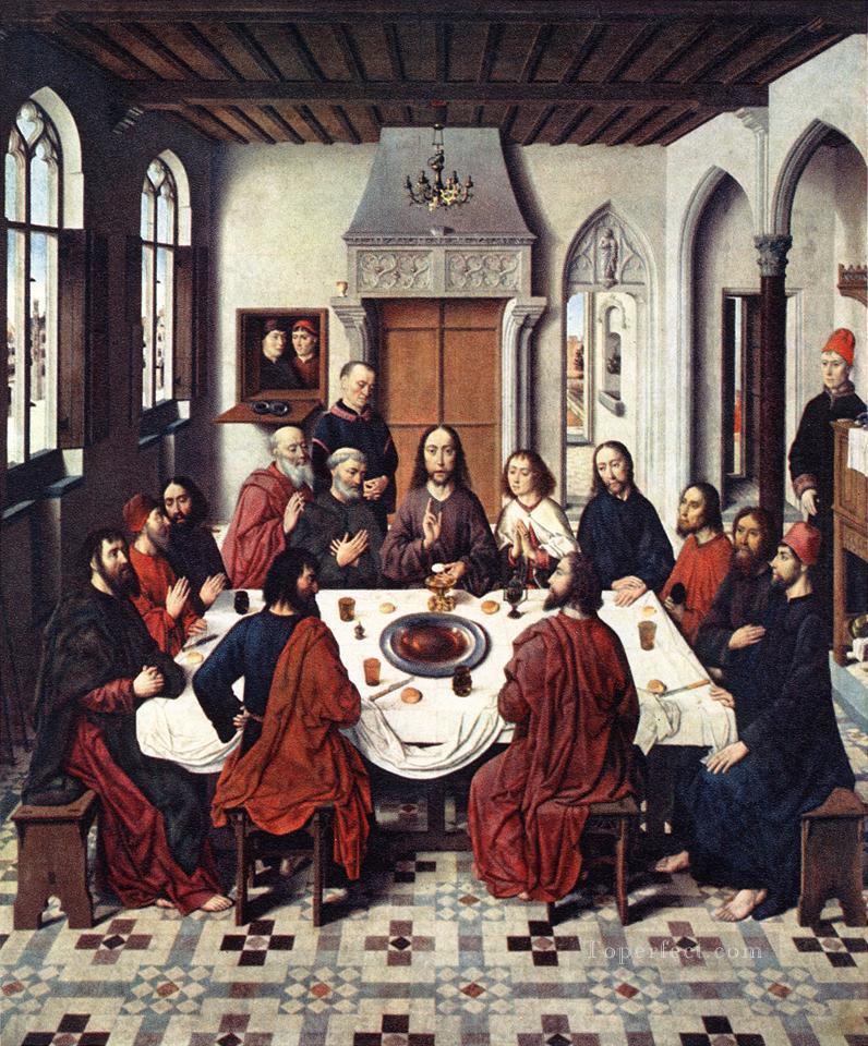 Das Abendmahl Religiosen Dirk Bouts Religiosen Christentum Ölgemälde